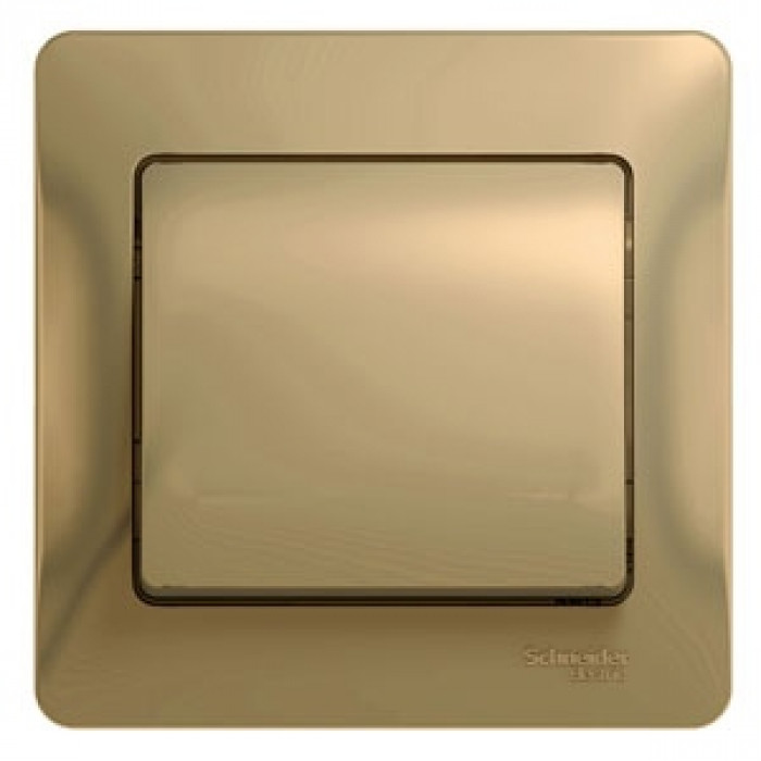 SE Glossa Титан Выключатель 1-клавишный, сх.1, 10АХ (в сборе с рамкой)
