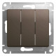 SE Glossa Шоколад Выключатель 3-клавишный сх.3, 10AX