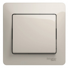 SE Glossa Молочный Выключатель 1-клавишный сх.1, 10AX (в сборе)