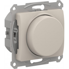 SE Glossa Молочный Светорегулятор (диммер) поворотно-нажимной, 315Вт, механизм
