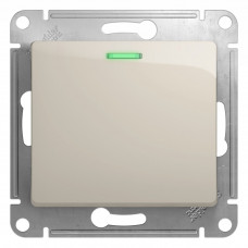 SE Glossa Молочный Переключатель 1-клавишный с подсветкой, сх.6а,10AX