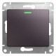 SE Glossa Сиреневый туман Выключатель 1-клавишный с подсветкой, сх.1а, 10AX