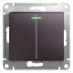 SE Glossa Сиреневый туман Выключатель 2-клавишный с подсветкой, сх.5а, 10AX