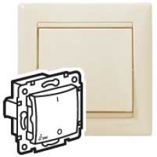 Legrand Valena Крем Выключатель 1-клавишный 2-х полюсный IP44