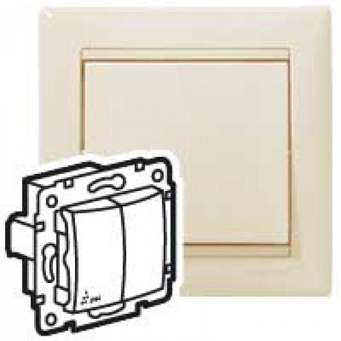 Legrand Valena Крем Переключатель 2-клавишный IP44