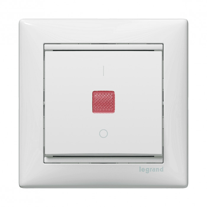 Legrand Valena Бел Выключатель двухполюсный с индикацией 16A 250В