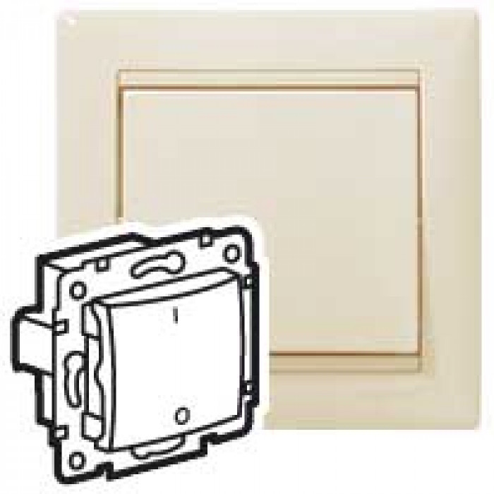 Legrand Valena Крем Выключатель 1-клавишный 2-х полюсный
