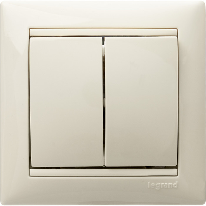 Legrand Valena Крем Выключатель 2-клавишный