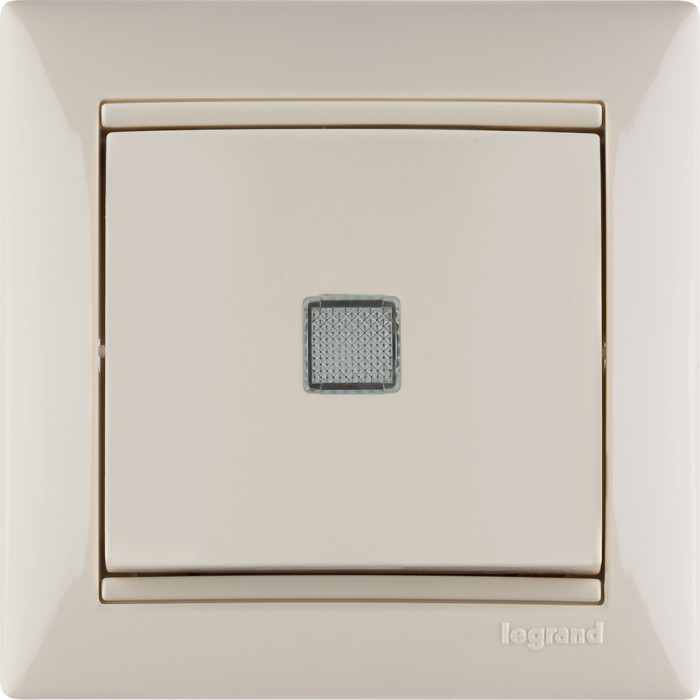 Legrand Valena Крем Выключатель 1-клавишный с подсветкой