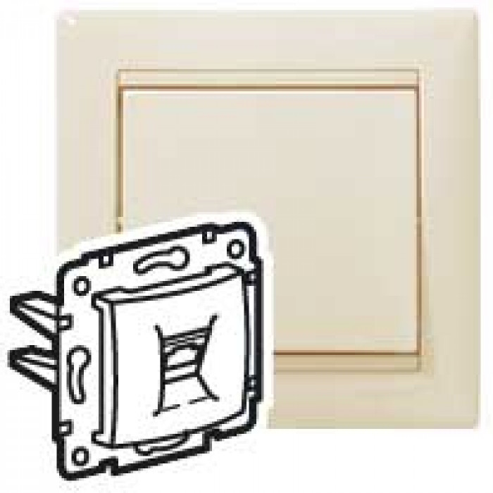 Legrand Valena Крем Розетка комп(RJ45) 1-ая 5 кат ISDN 300MHz 8конт