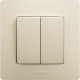 Legrand Etika Слоновая кость Выключатель 2-х клавишный, 10А, Винтовые клеммы