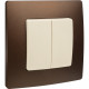 Legrand Etika Слоновая кость Выключатель 2-х клавишный, 10А, Винтовые клеммы