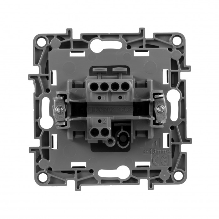 Legrand Etika Алюминий Выключатель 1-клавишный, автоматические клеммы, 10AX, 250 В