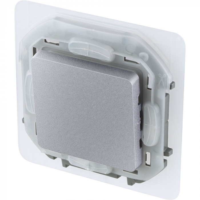 Legrand INSPIRIA Алюминий Переключатель IP44 - 10 AX - 250 В