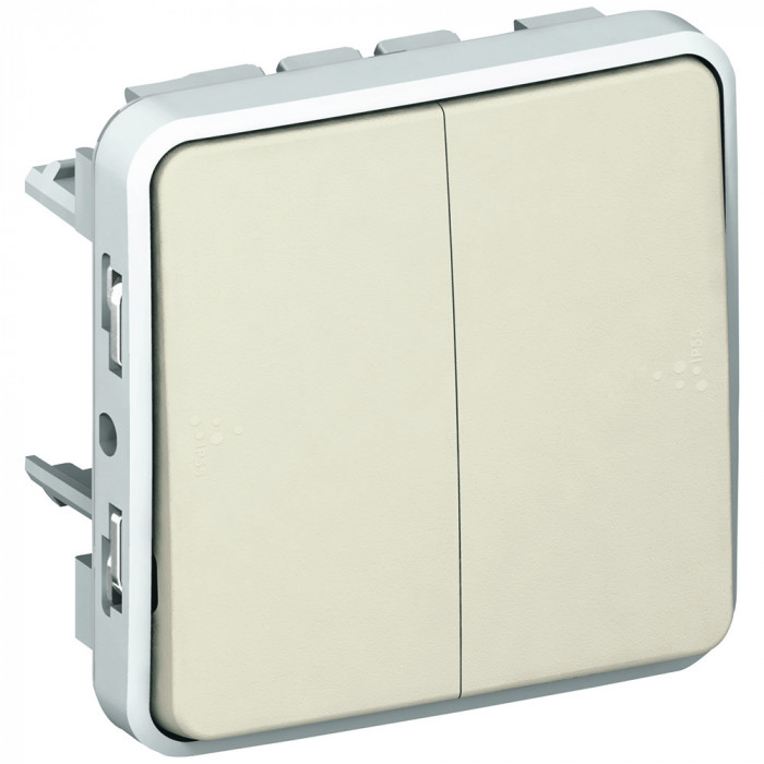 Legrand Plexo Белый Мех Переключатель 2-клавишный IP55