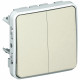 Legrand Plexo Белый Мех Переключатель 2-клавишный с подсветкой IP55