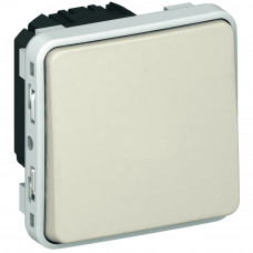 Legrand Plexo Белый Мех Выключатель 1-клавишный кнопочный НО+НЗ - контакт IP55