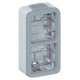 Legrand Plexo Серый Монтажная коробка 2-ая для наружного монтажа,вертикальная,IP55