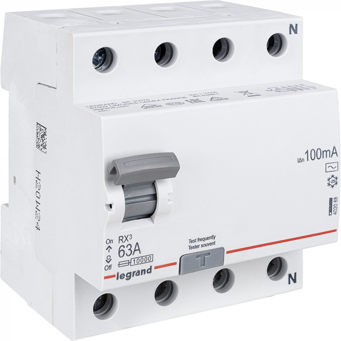 Legrand RX3 УЗО 4P 100мА 63А (AC)