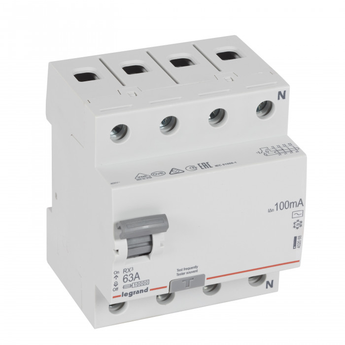 Legrand RX3 УЗО 4P 100мА 63А (AC)