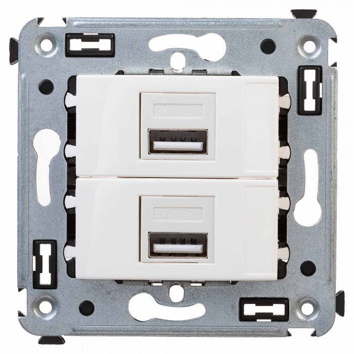 DKC Avanti Белое облако Зарядное устройство USB
