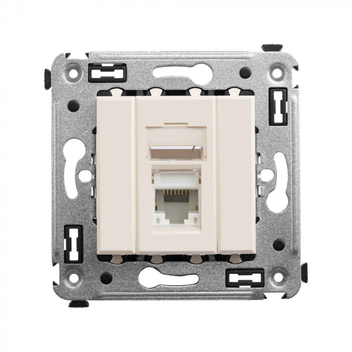 DKC Avanti Ванильная дымка Компьютерная розетка RJ-45 один  категория  6А