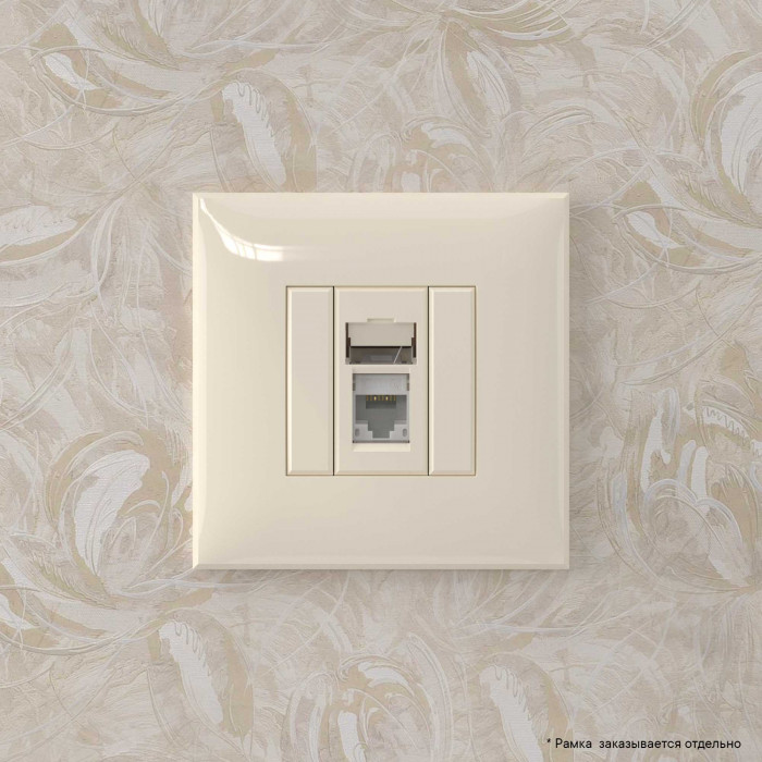 DKC Avanti Ванильная дымка Компьютерная розетка RJ-45 один  категория  6А