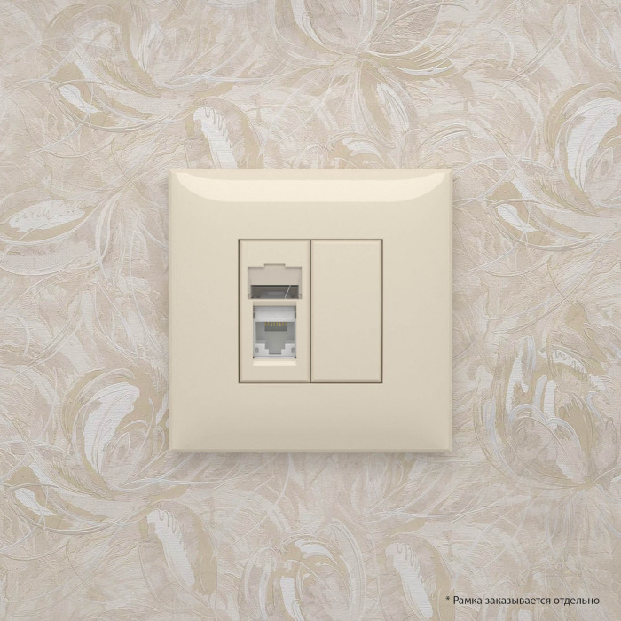 DKC Avanti Ванильная дымка Компьютерная розетка RJ-45 один  категория 5e
