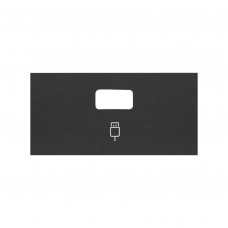 Simon 100 Черный матовый  Накладка розетки USB