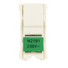ABB NIE Zenit Лампа неоновая для 1-полюсных выключателей и кнопок, цвет цоколя зелёный
