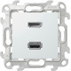 Simon 24 Белый Коннектор HDMI+USB 2.0