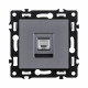 Розетка Ethernet RJ45 Cat.6, серый Kollinger Asthetik AS-017GY
