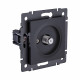Розетка спутниковая SAT, черный матовый Kollinger REA-020BM для Aspekt, Eleganz, Reflex