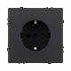 Розетка штепсельная SCHUKO 16A/250 В, черный матовый Kollinger Eclipse EC-014BK