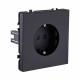 Розетка штепсельная SCHUKO 16A/250 В, черный матовый Kollinger Eclipse EC-014BK
