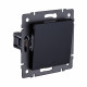 Выключатель 1-клавишный перекрестный 10А/250В с LED подсветкой, черный Kollinger REA-S-015BK для Aspekt, Eleganz, Reflex