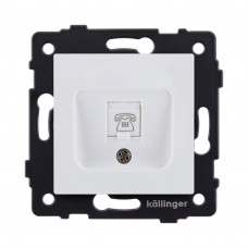 Розетка телефонная RJ11, белый матовый Kollinger REA-009WM для Aspekt, Eleganz, Reflex