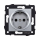 Розетка штепсельная SCHUKO 16A/250 В, серый Kollinger REA-002GY для Aspekt, Eleganz, Reflex