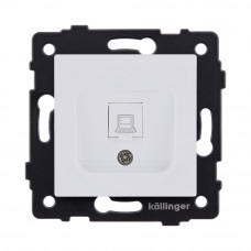 Розетка Ethernet RJ45 Cat.6, белый матовый Kollinger REA-018WM для Aspekt, Eleganz, Reflex