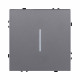 Выключатель кнопочный 1-клавишный 10А/250В с LED подсветкой, серый Kollinger Eclipse EC-012GY