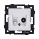 Розетка двойная TV (мама) + RJ45 Cat.6, белый Kollinger REA-021WH для Aspekt, Eleganz, Reflex