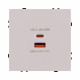 Розетка USB A+C 65W, кашемир матовый Kollinger Eclipse EC-024CM