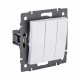 Выключатель 3-клавишный 10А/250В, изогнутый, белый Kollinger REA-R-012WH для Aspekt, Eleganz, Reflex