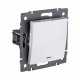 Выключатель 1-клавишный 10А/250В с LED подсветкой, изогнутый, белый Kollinger REA-R-002WH для Aspekt, Eleganz, Reflex