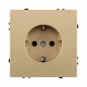 Розетка штепсельная SCHUKO 16A/250 В, золотой Kollinger Eclipse EC-014GD