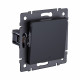 Выключатель 1-клавишный 10А/250В с LED подсветкой, черный матовый Kollinger REA-S-002BM для Aspekt, Eleganz, Reflex