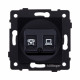 Розетка двойная RJ11 + RJ45 Cat.6, черный Kollinger REA-011BK для Aspekt, Eleganz, Reflex