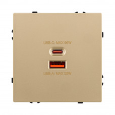 Розетка USB A+C 65W, золотой Kollinger Eclipse EC-024GD