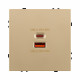 Розетка USB A+C 65W, золотой Kollinger Eclipse EC-024GD