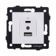 Розетка USB A+C 20W, белый Kollinger REA-037WH для Aspekt, Eleganz, Reflex